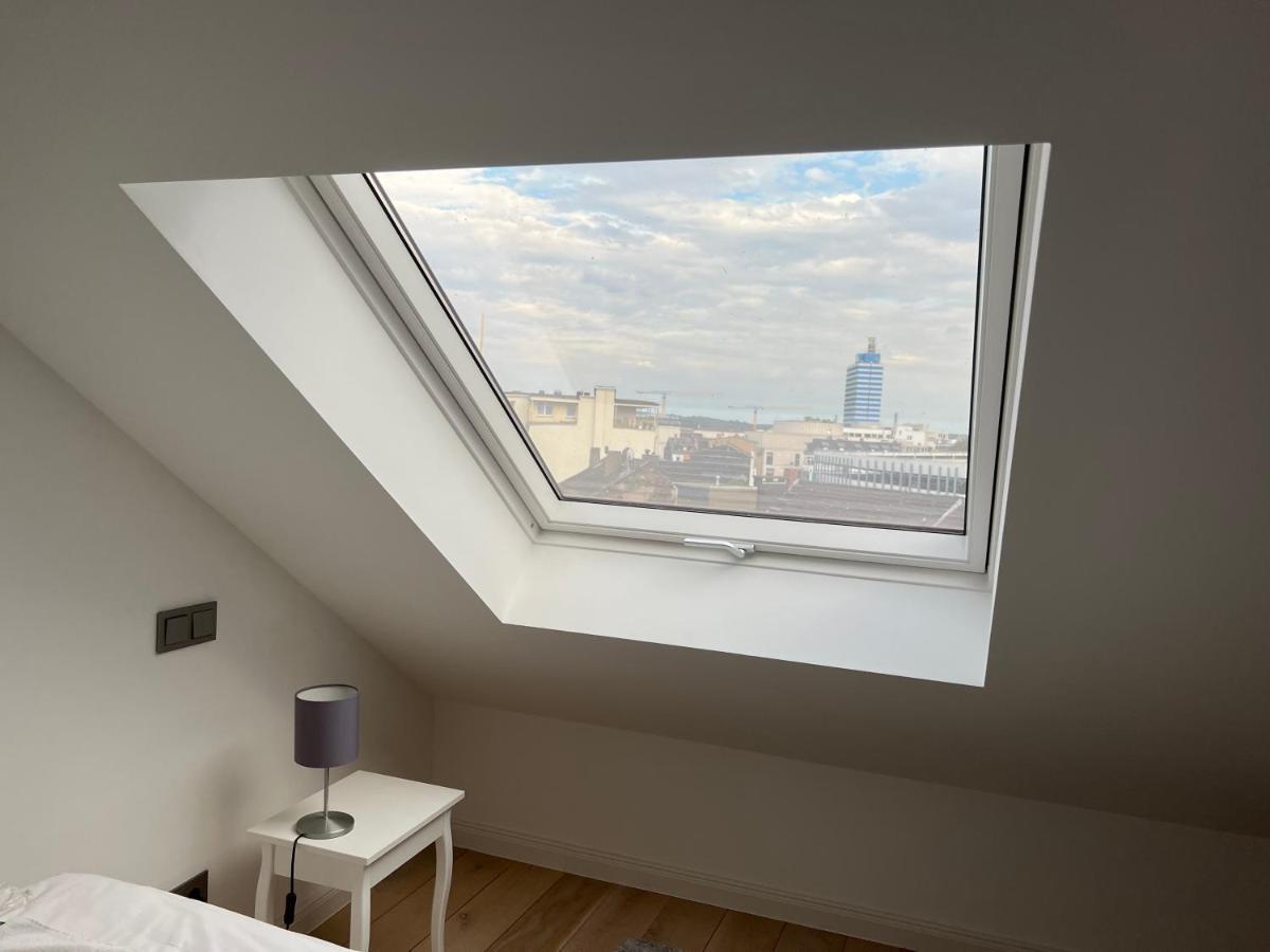Modernes Apartment Duisburg-Mitte mit Balkon Exterior foto